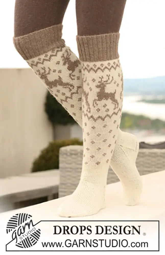 Socken Overknees Oh Deer Socks (Strickset)