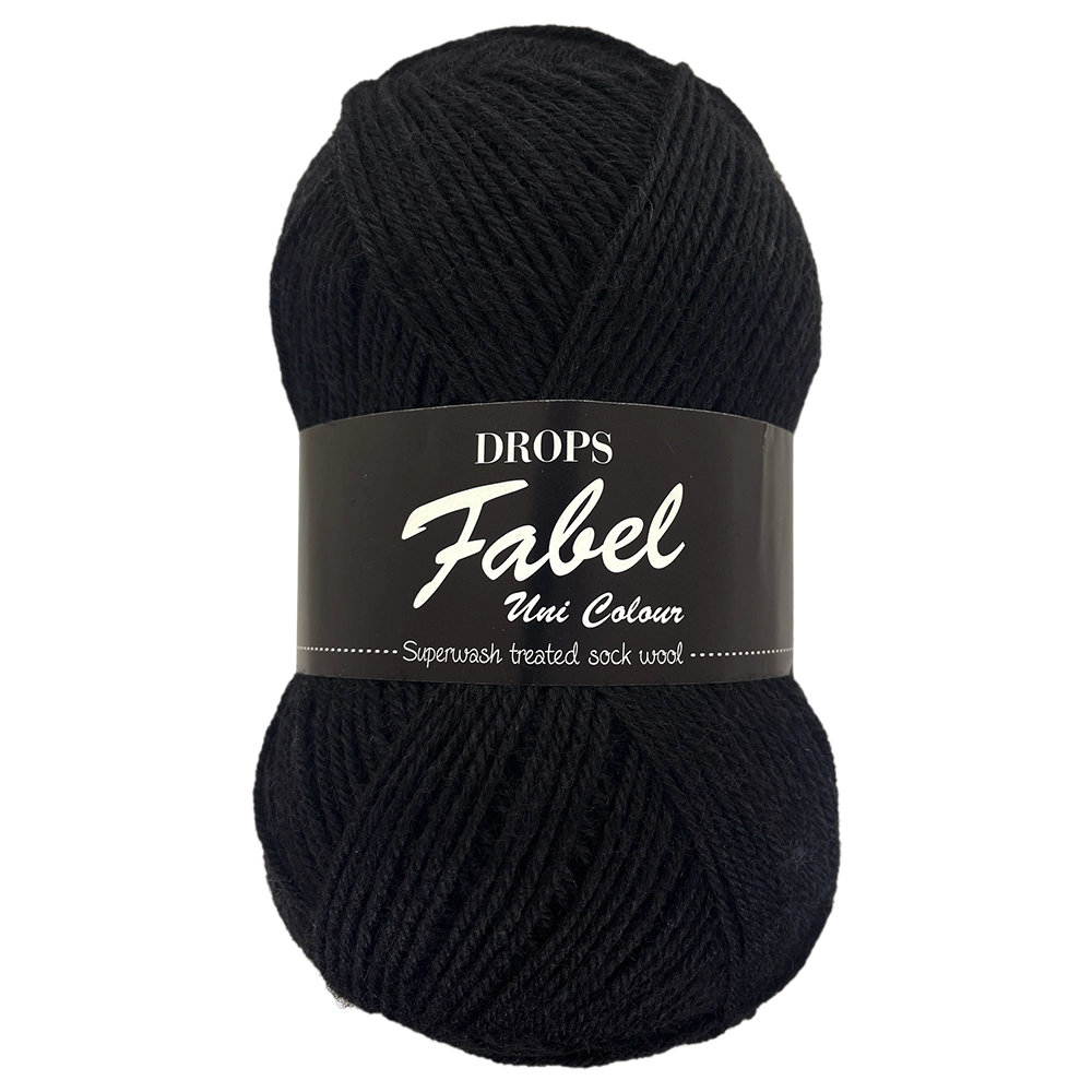 #Farbe_Drops Fabel Uni | 400 Schwarz