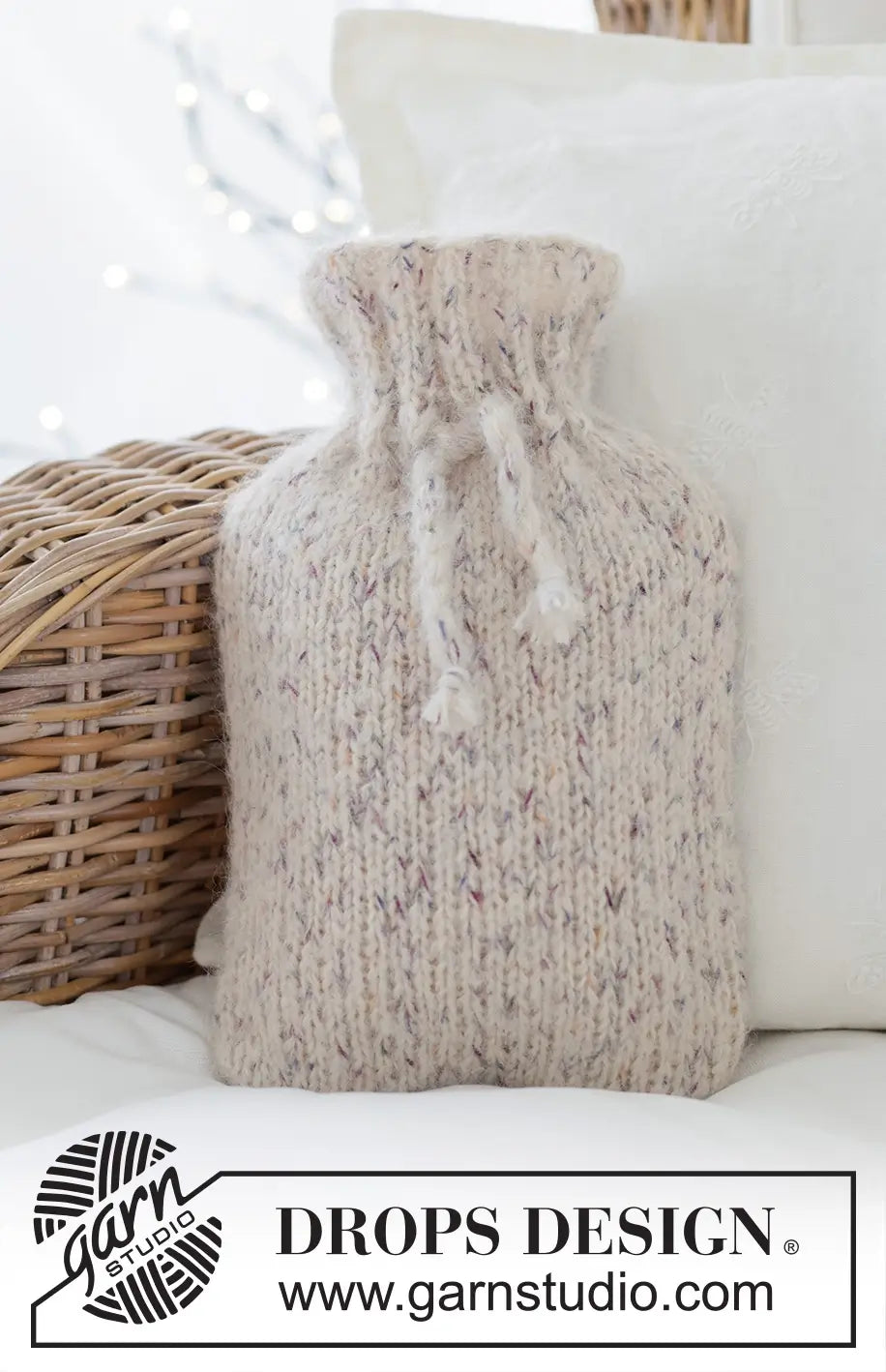 Wärmflaschenbezug Shimmering Snow Cover (Strickset)