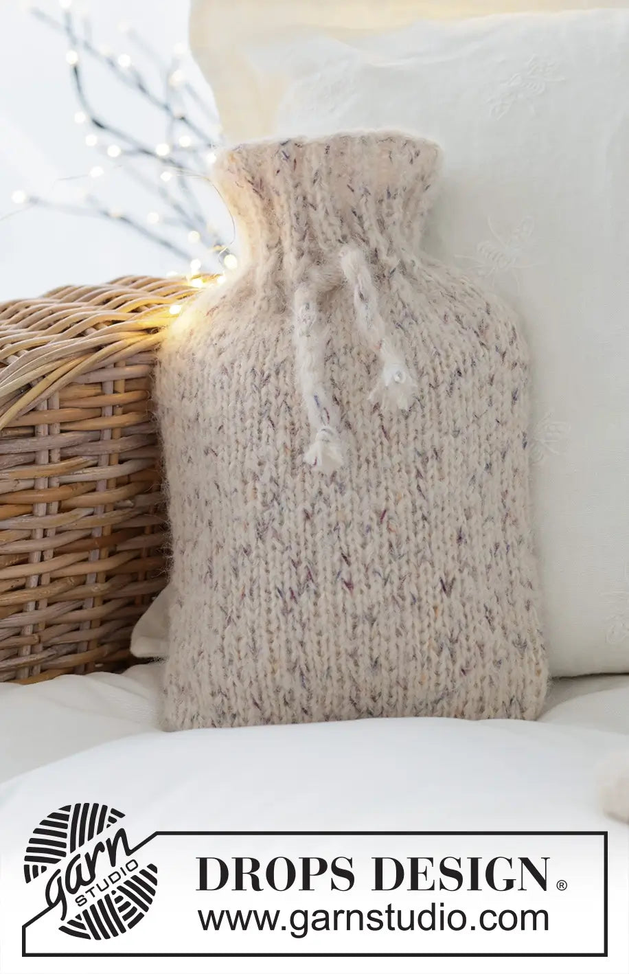 Wärmflaschenbezug Shimmering Snow Cover (Strickset)