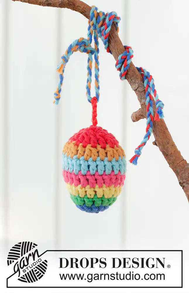 Anhänger Easter Eggs gestreift (Häkelset)