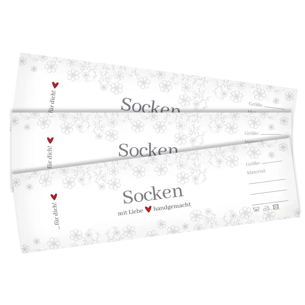 #Set_Frida's Sockenbanderole | 02 Blumen grau