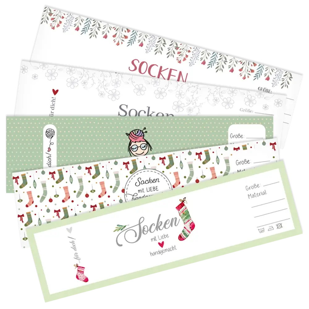 #Set_Frida's Sockenbanderole | 5er-Set mit je einem Motiv