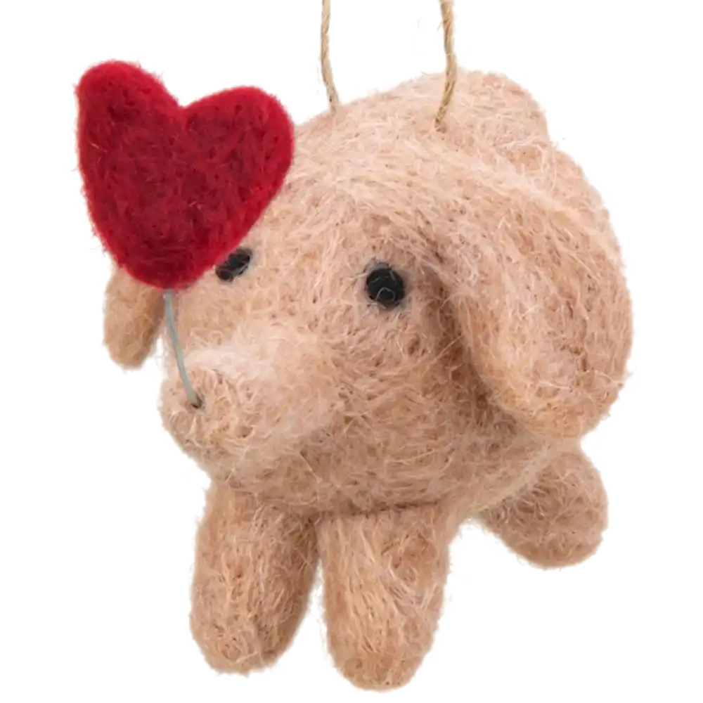 #Design_Frida's Filztier Elefant mit rotem Herz