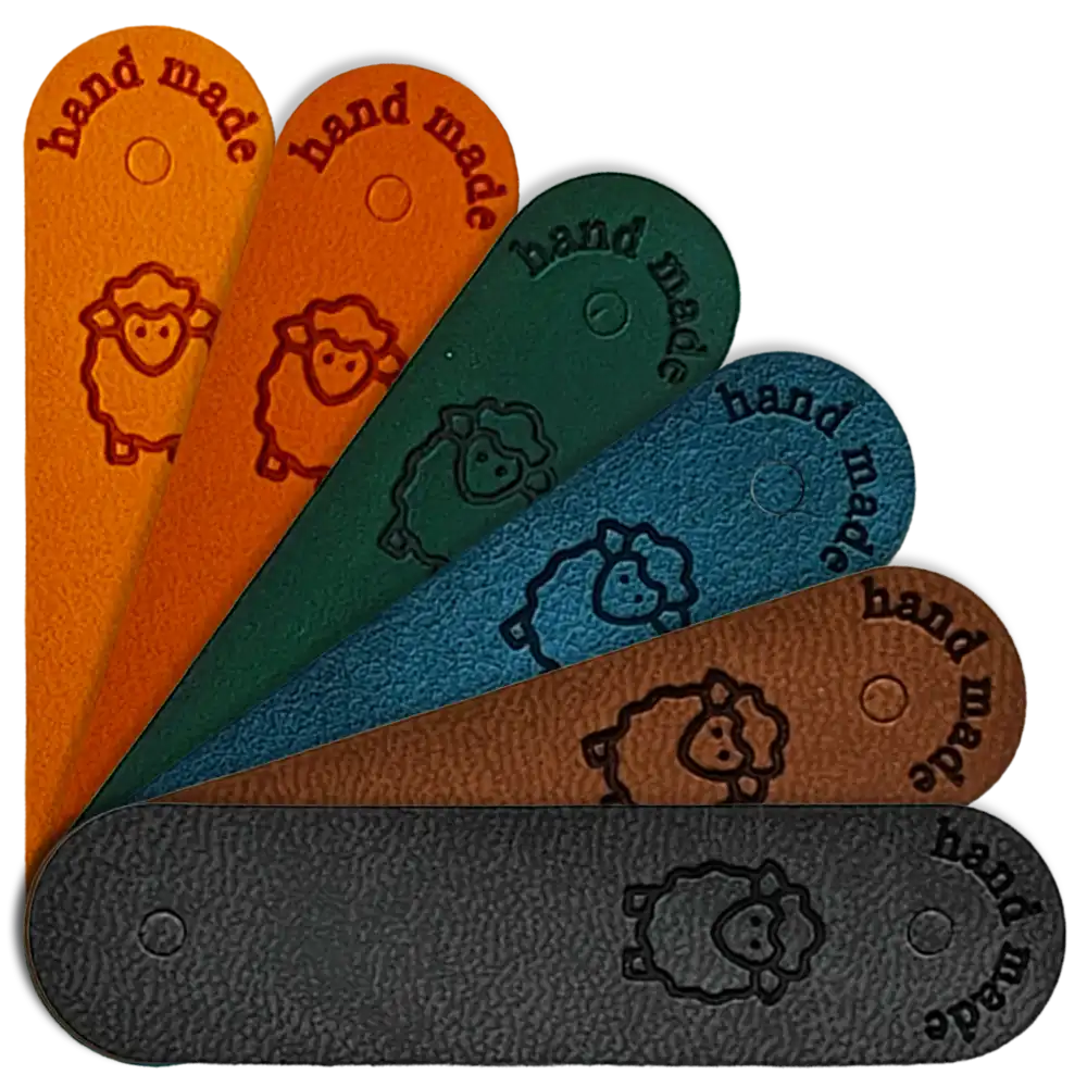 Frida's Handmade-Label Schaf (6 Stück) mit Schraubnieten