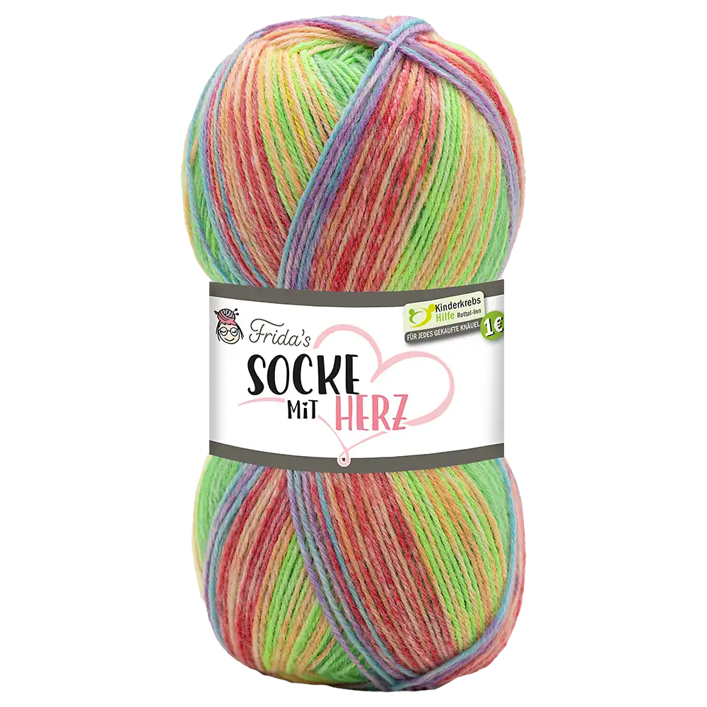 #Farbe_Frida's Socke mit Herz | 4