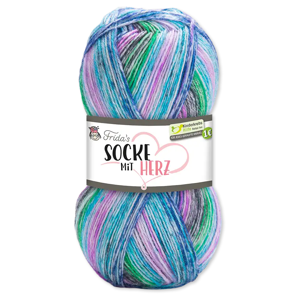 #Farbe_Frida's Socke mit Herz | 2