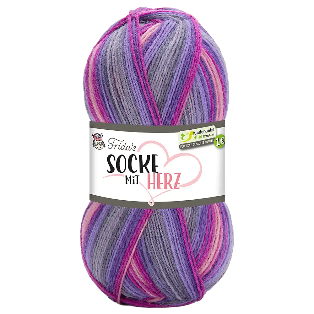 Socke mit Herz 🩷 Sockenwolle