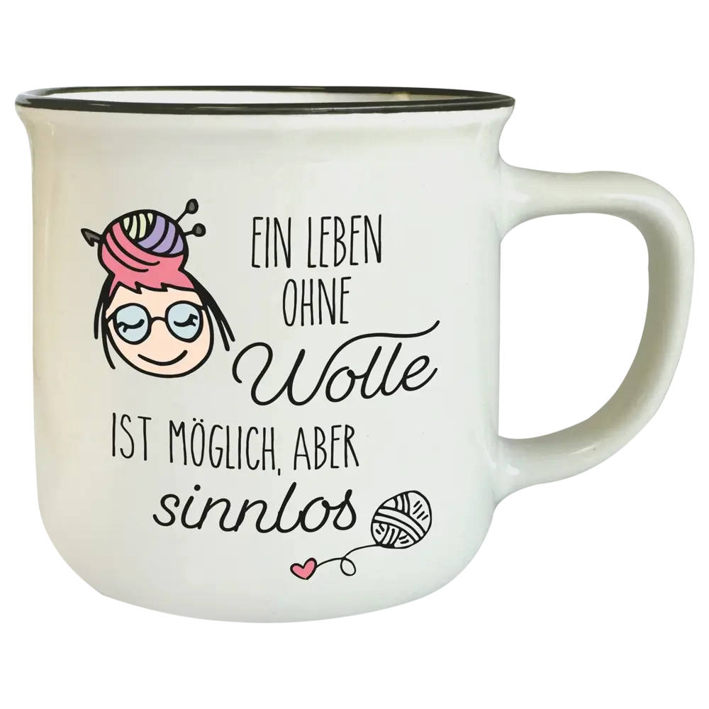 Tasse Frida #1: Ein Leben ohne Wolle ist möglich, aber sinnlos