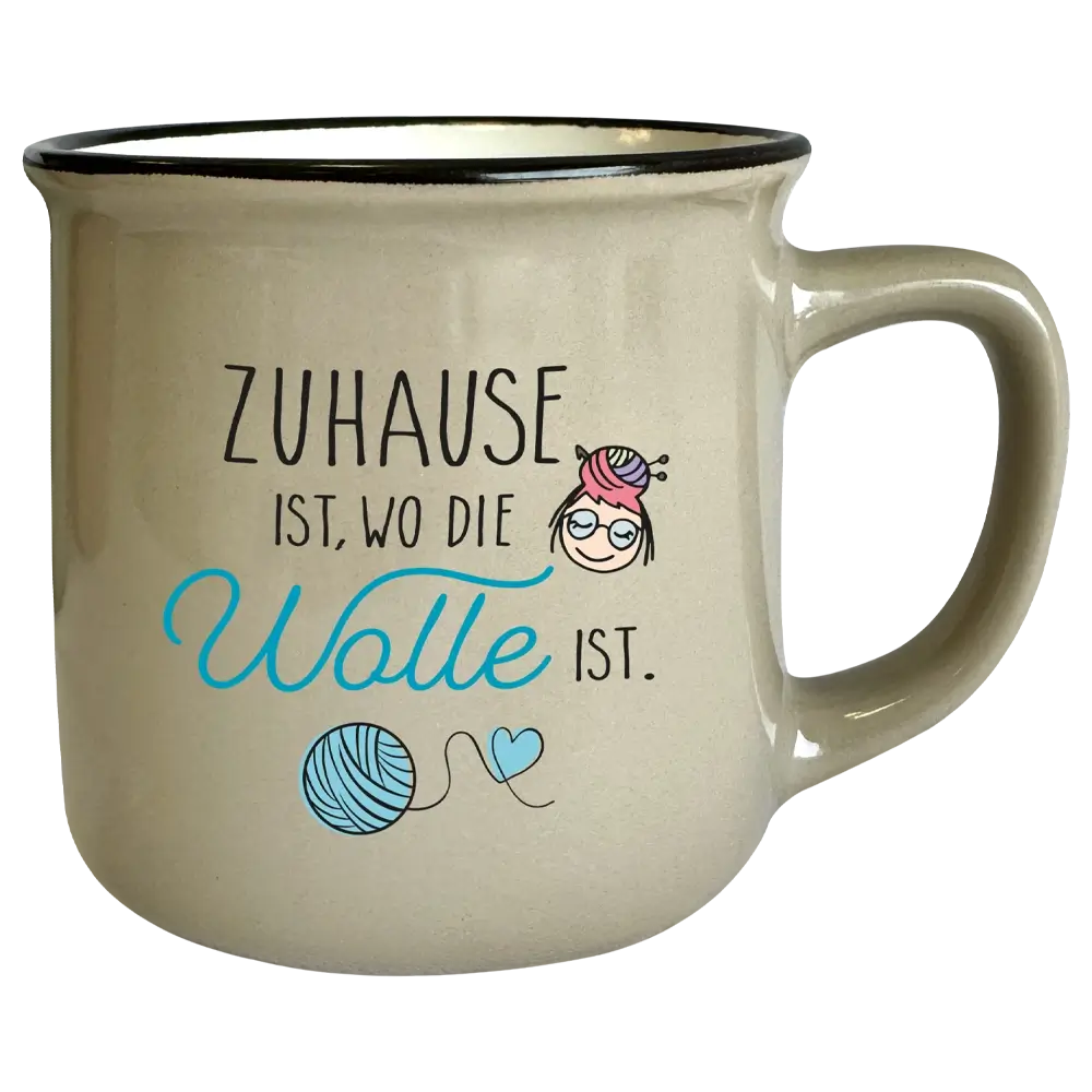 Tasse Frida #5: Zuhause ist, wo die Wolle ist