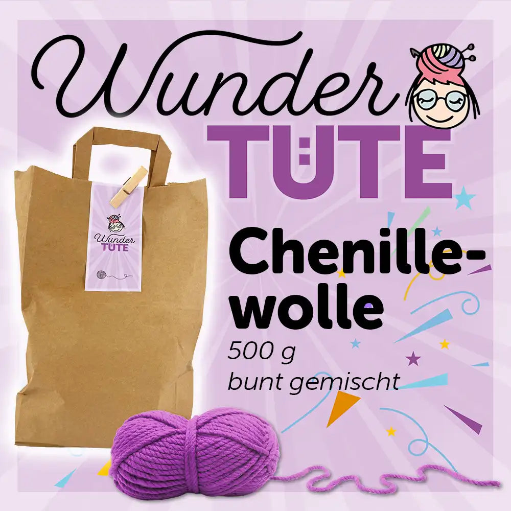 Wundertüte Chenillewolle 500 g