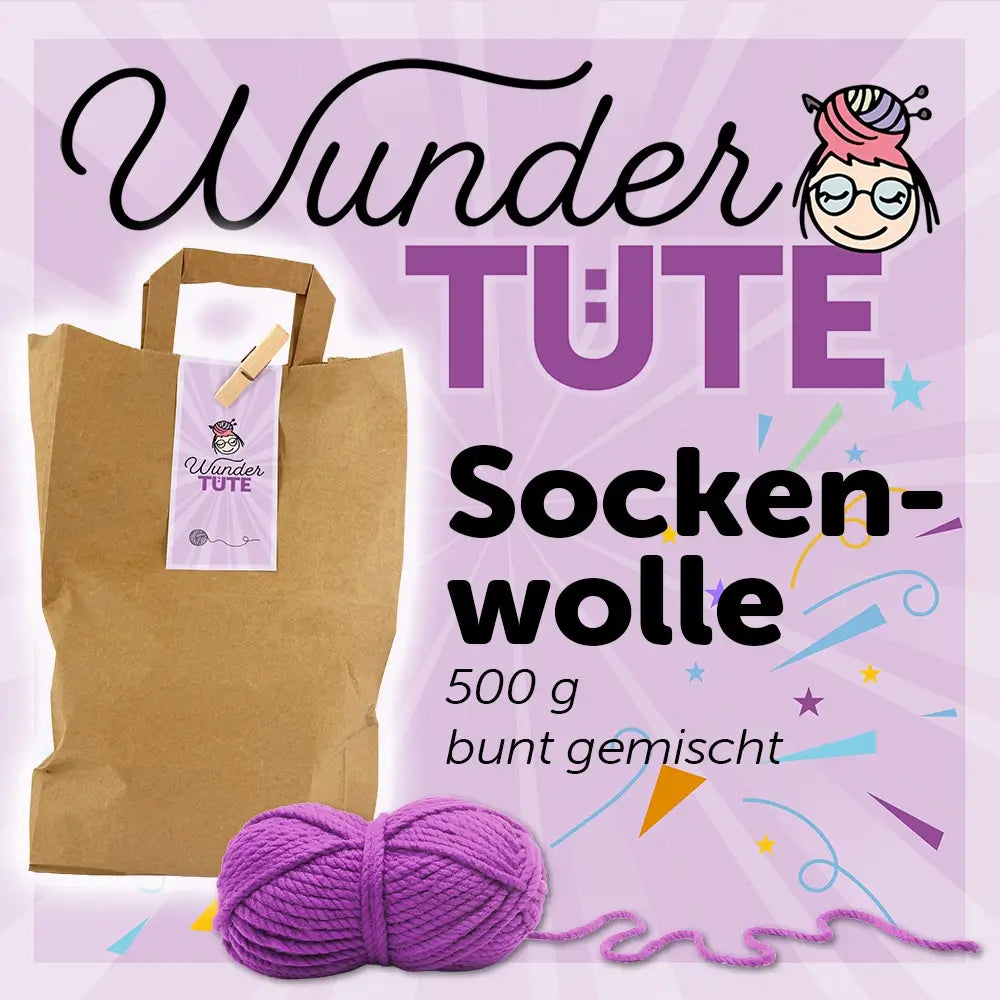 Wundertüte Sockenwolle 500 g