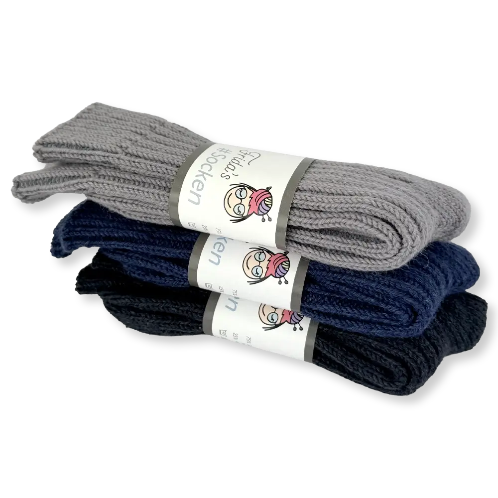 #Design_Frida's Socken 3er-Set | Blau-Grau
