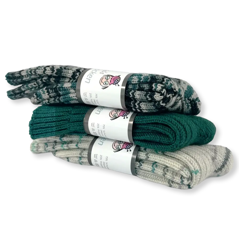 #Design_Frida's Socken 3er-Set | Lagune