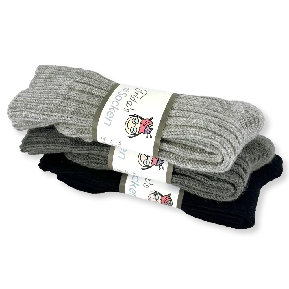 #Design_Frida's Socken 3er-Set | Schwarz-Grau