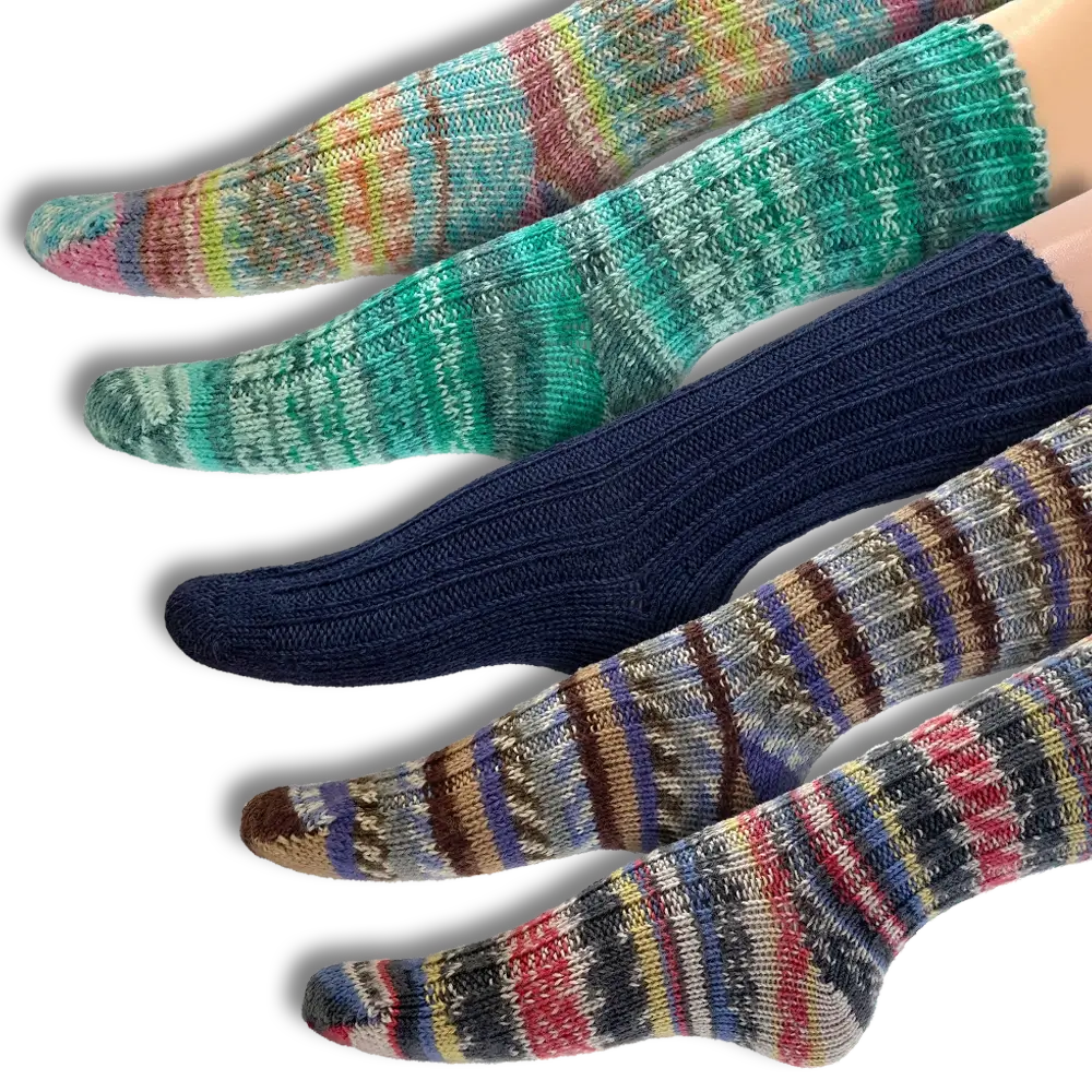 #Design_Frida's Socken 5er-Set | Blau-Türkis