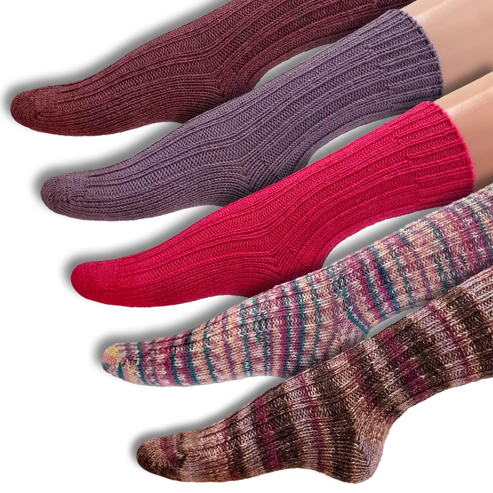 #Design_Frida's Socken 5er-Set | Pink-Lila