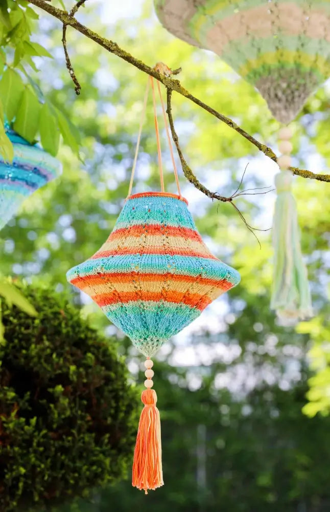 Lampion mit Quaste (Strickset)