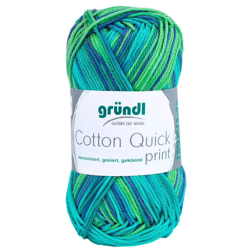 Max Gründl Cotton Quick Batik, lana 100% cotone (mercerizzato, gasato) (1 matassa, azzurro-medio-blu scuro Max Gründl Cotton Quick Batik, lana 100% cotone (mercerizzato, gasato) (1 matassa, azzurro-medio-blu scuro