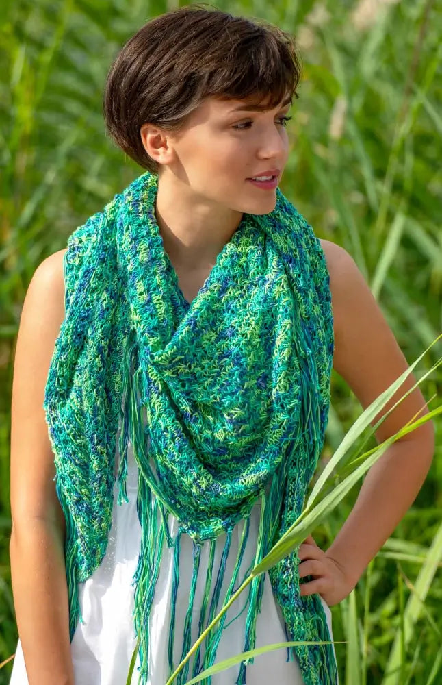 Dreiecktuch im Lochmuster (Strickset)