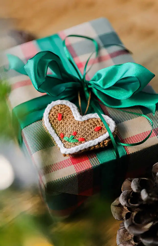 Geschenkanhänger Lebkuchenherz (Häkelset)