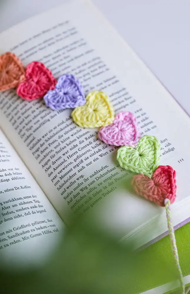 Lesezeichen Herz (Häkelset)