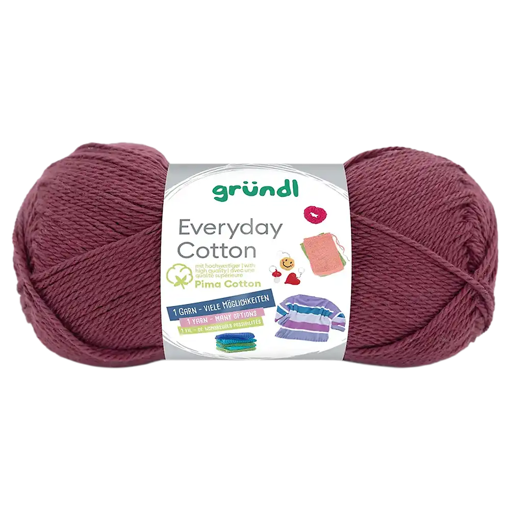 #Farbe_Gründl Everyday Cotton | 01 Weinrot