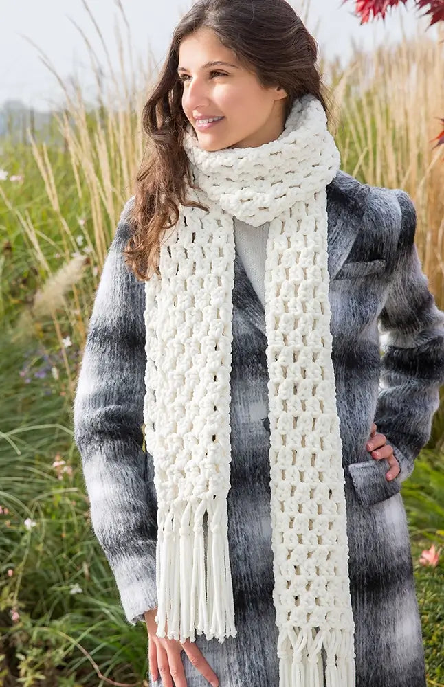 Schal mit Fransen (Häkelset)