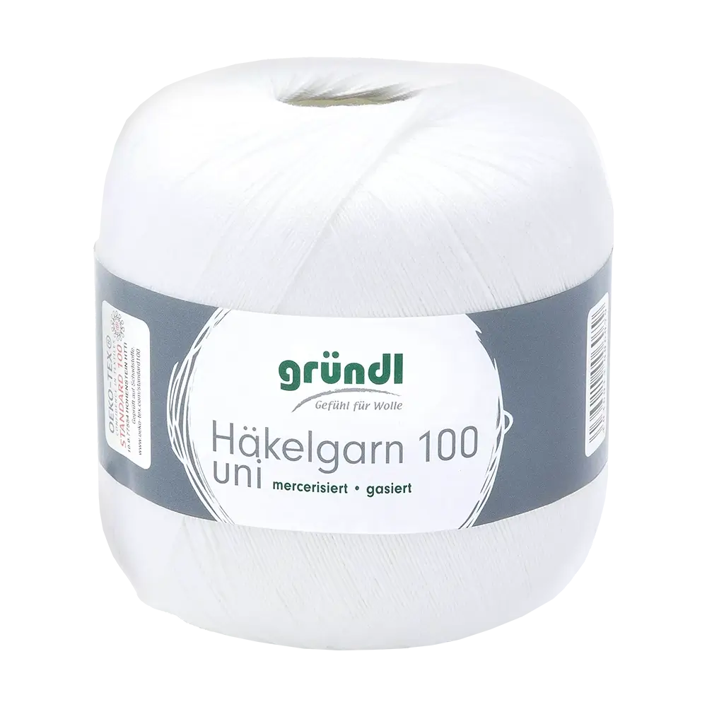 Gründl Gründl Häkelgarn 100 g weiß Nähgarn