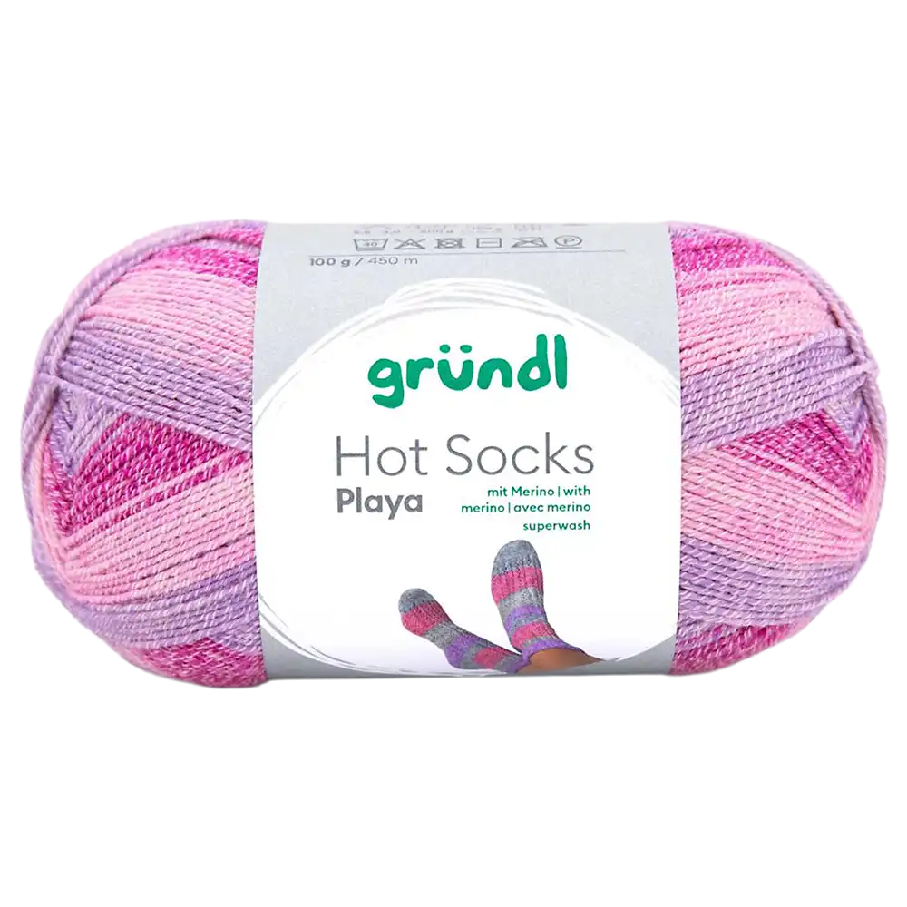 #Farbe_Hot Socks Playa 4-fach | 01 Flieder-Rosé-Lavendel-Pink