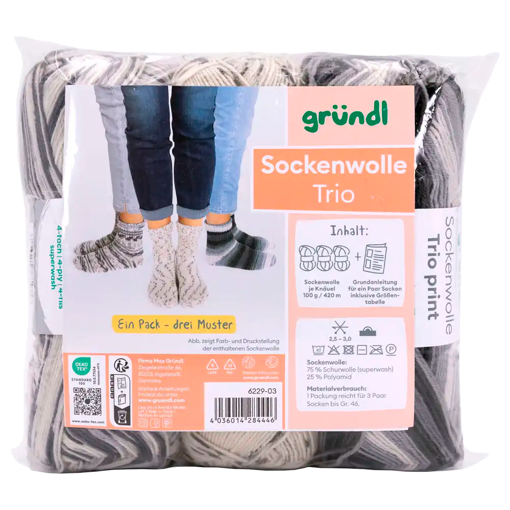 #Farbe_Gründl Trio Sockenwolle | 6229-03