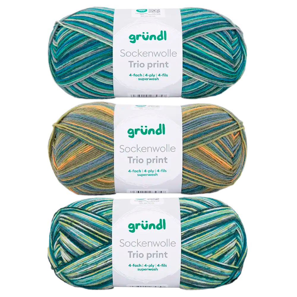 #Farbe_Gründl Trio Sockenwolle | 6229-07