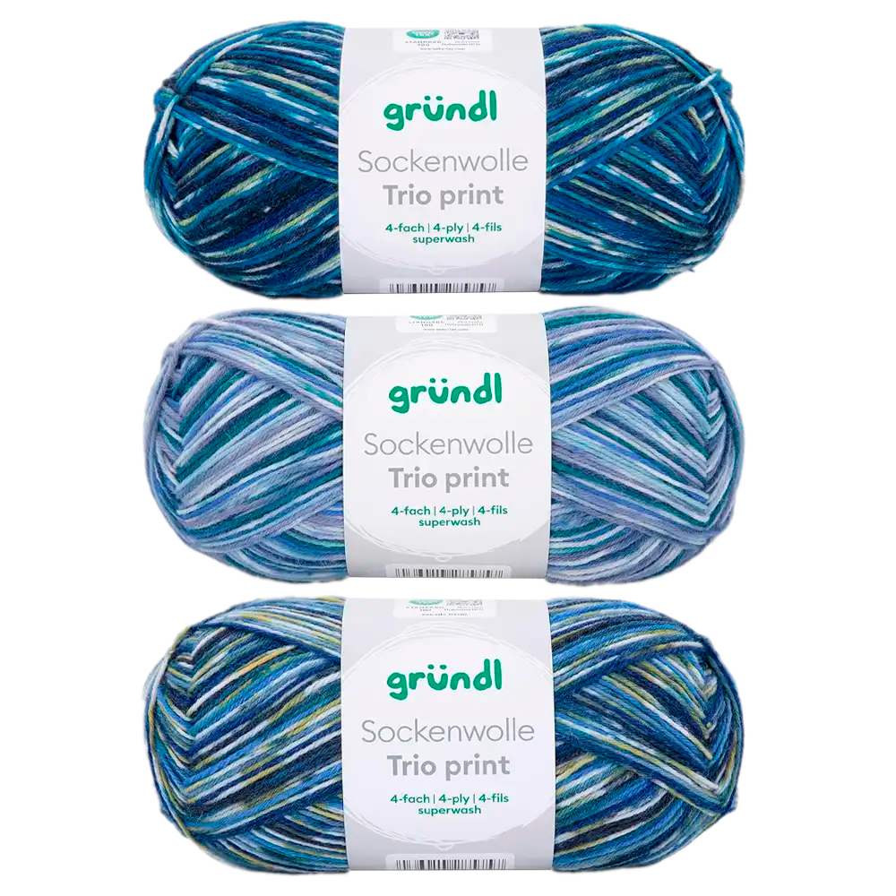 #Farbe_Gründl Trio Sockenwolle | 6229-09