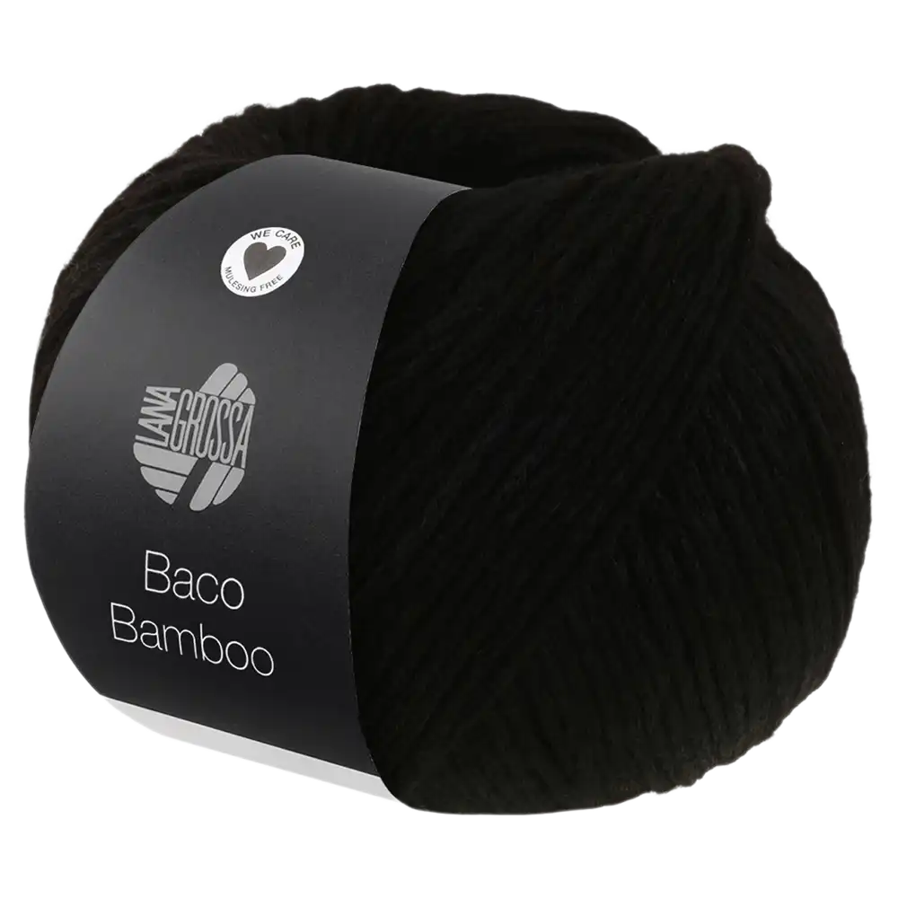 #Farbe_Lana Grossa Baco Bamboo | 18 Schwarz