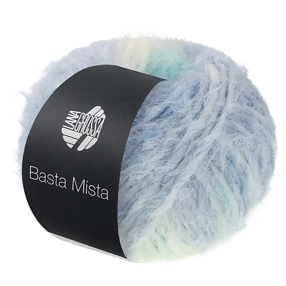 #Farbe_Lana Grossa Basta Mista | 116 Rohweiß/Hellgrau/Graublau/Weißgrün/Türkis/Minttürkis