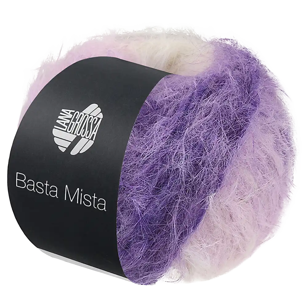 #Farbe_Lana Grossa Basta Mista | 125 Dunkel-/Grauviolett/Violett/Flieder/Weiß
