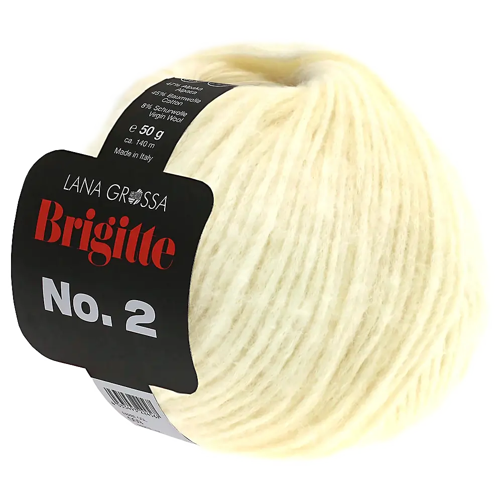 #Farbe_Lana Grossa Brigitte No. 2 | 16 Rohweiß