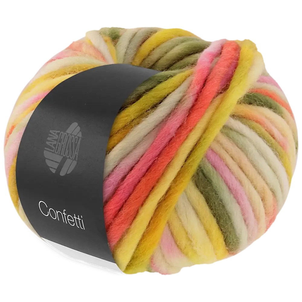 #Farbe_Lana Grossa Confetti | 19 Hellgelb/Gelb/Grüngelb/Zart-/Olivgrün/Rosa/Pink