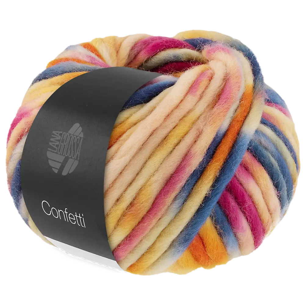 #Farbe_Lana Grossa Confetti | 20 Rohweiß/Vanille/Rauchblau/Puderrosa/Nelke/ Orchidee/Orange