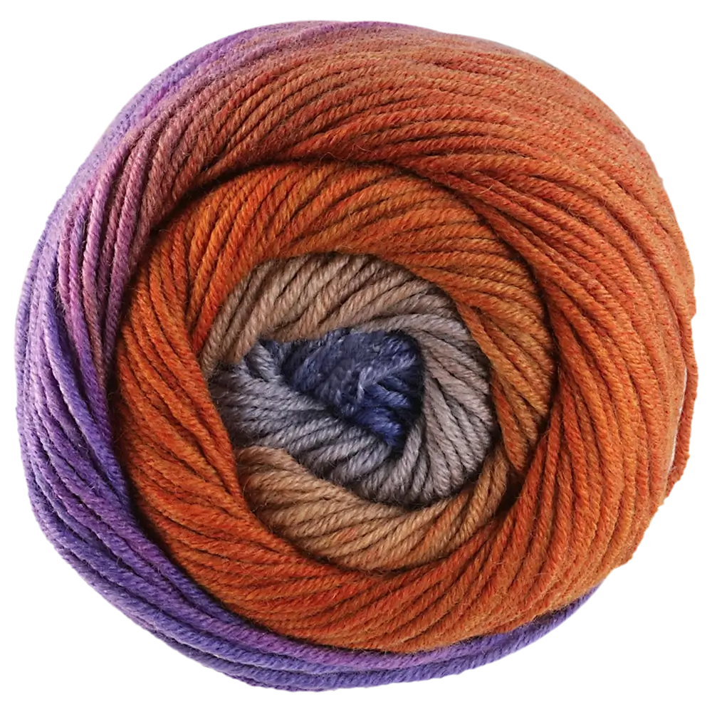 #Farbe_Lana Grossa Cool Wool Big Color | 4031 Ockergelb/Graubeige/Jeansblau/Violett/Nougat