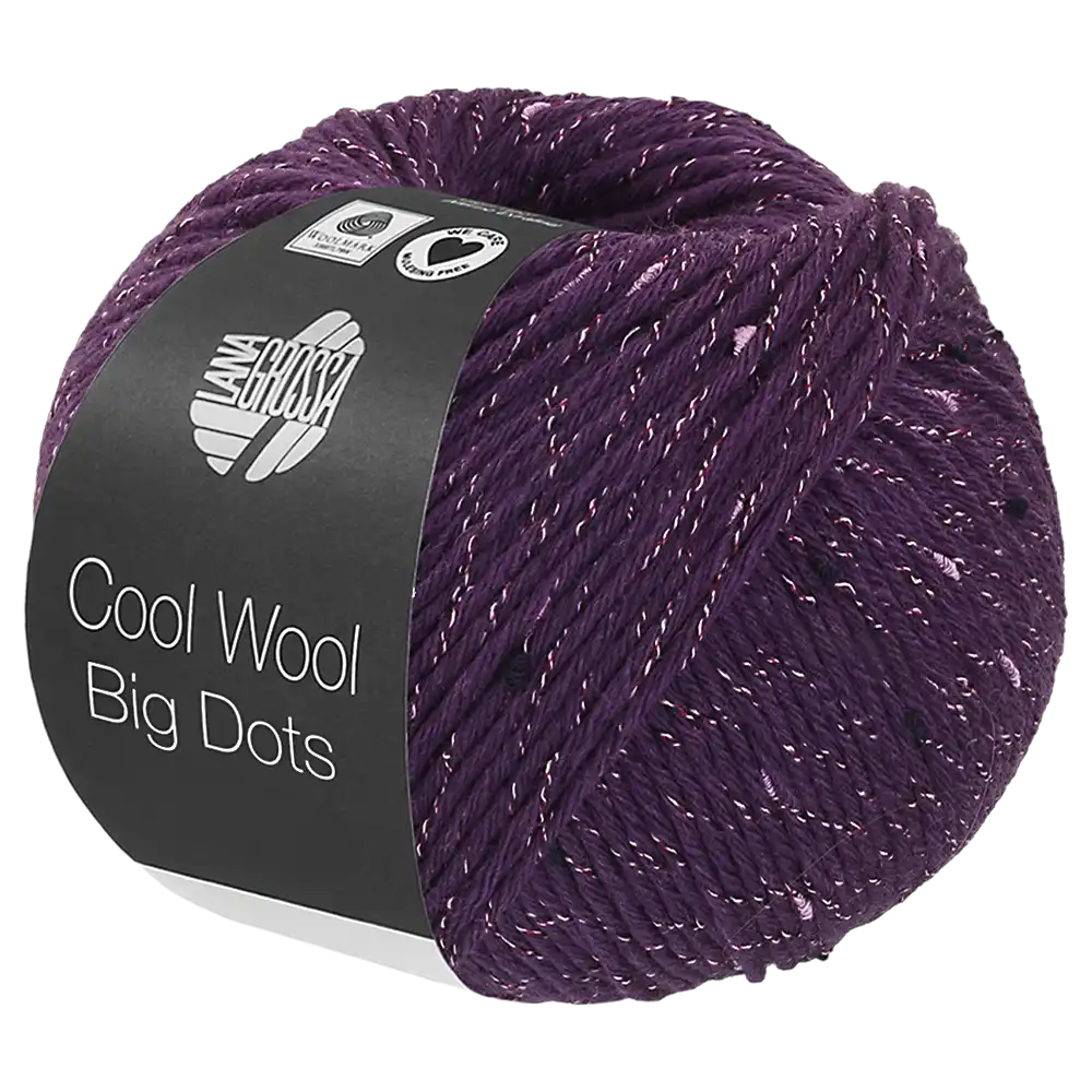 #Farbe_Lana Grossa Cool Wool Big Dots | 103 Aubergine