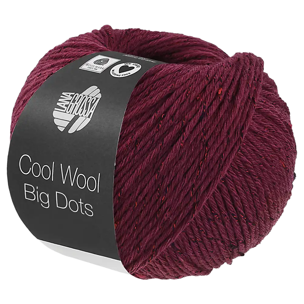#Farbe_Lana Grossa Cool Wool Big Dots | 104 Burgund