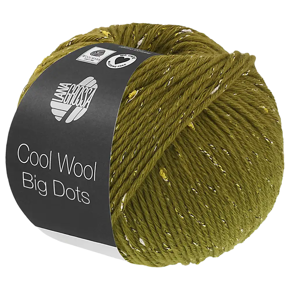 #Farbe_Lana Grossa Cool Wool Big Dots | 107 Olivgrün