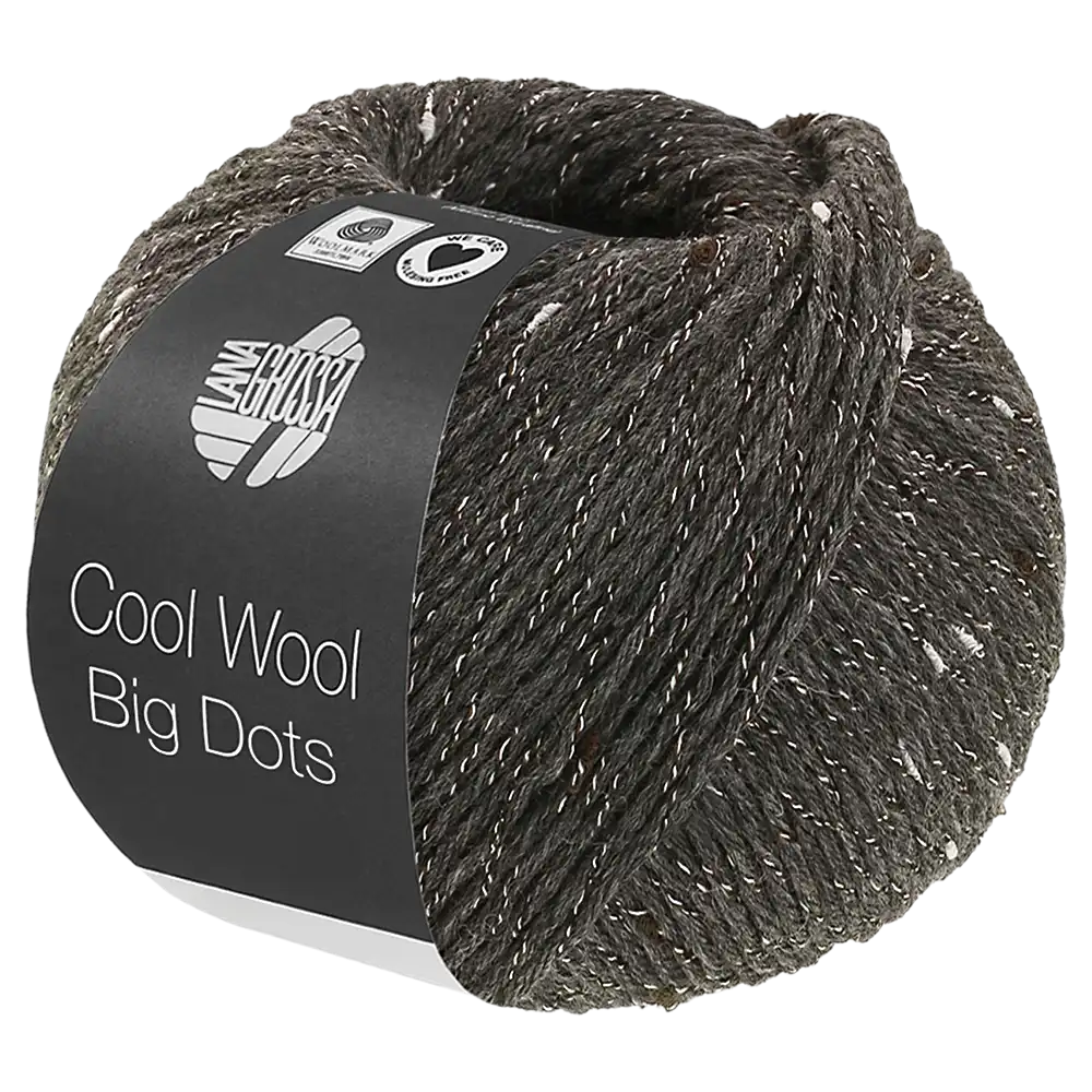 #Farbe_Lana Grossa Cool Wool Big Dots | 110 Dunkelgrau