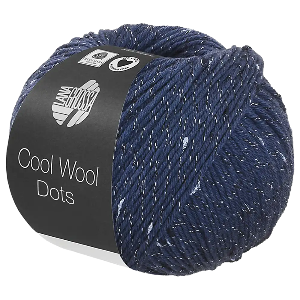 #Farbe_Lana Grossa Cool Wool Dots | 02 Dunkelblau