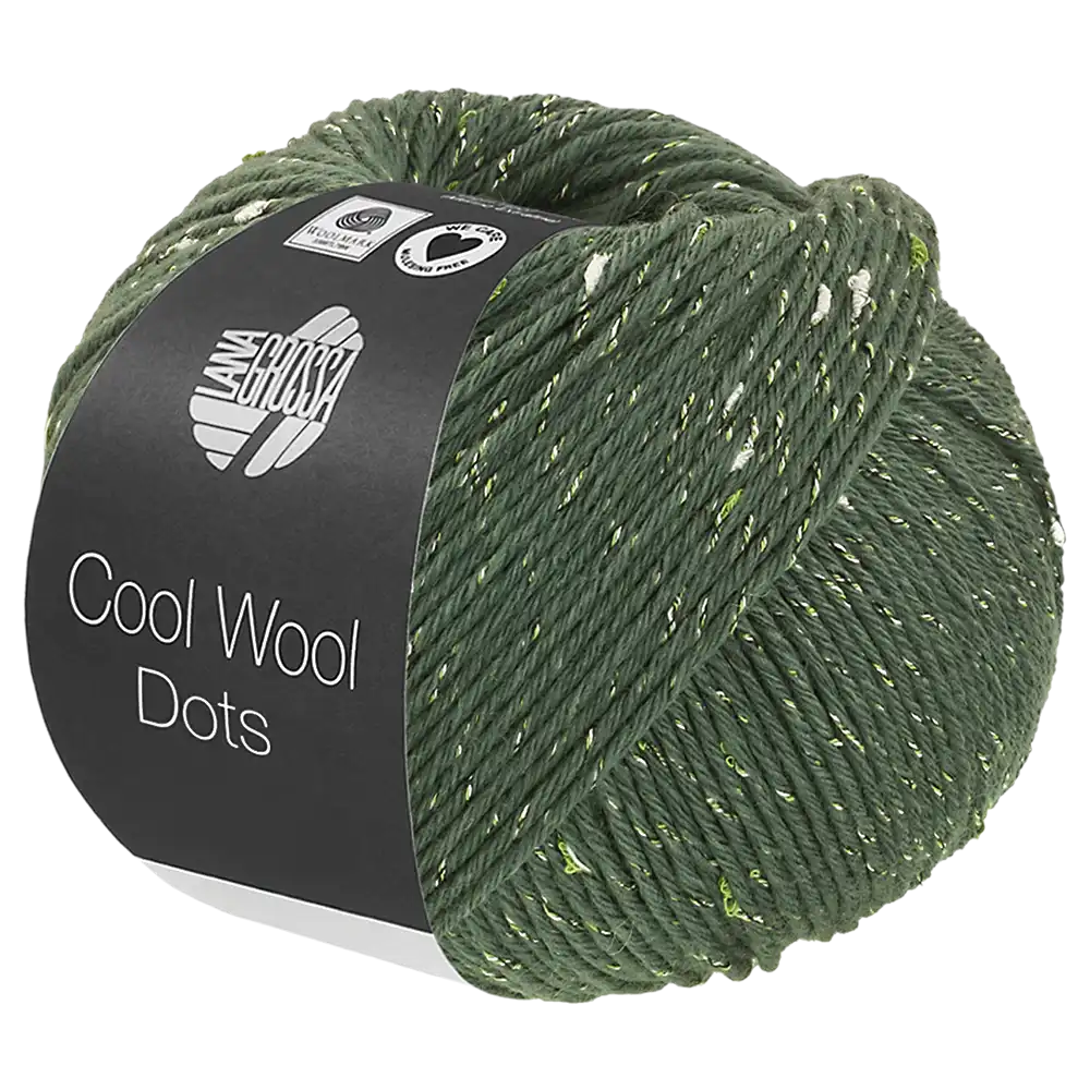 #Farbe_Lana Grossa Cool Wool Dots | 08 Graugrün