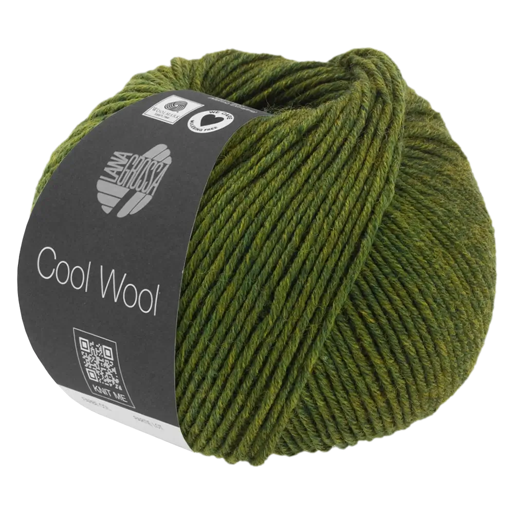 #Farbe_Lana Grossa Cool Wool Mélange | 1409 Grün meliert