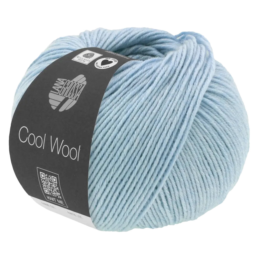 #Farbe_Lana Grossa Cool Wool Mélange | 1420 Hellblau meliert