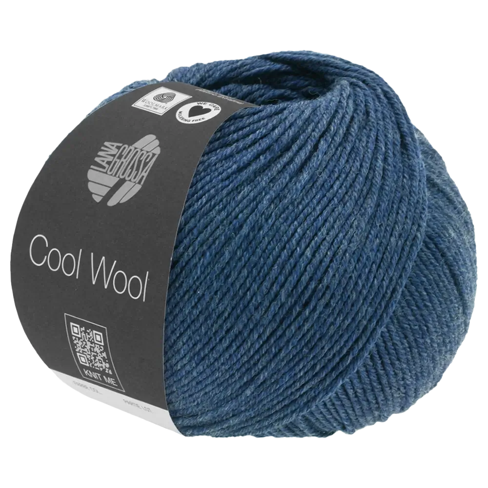 #Farbe_Lana Grossa Cool Wool Mélange | 1490 Dunkelblau meliert