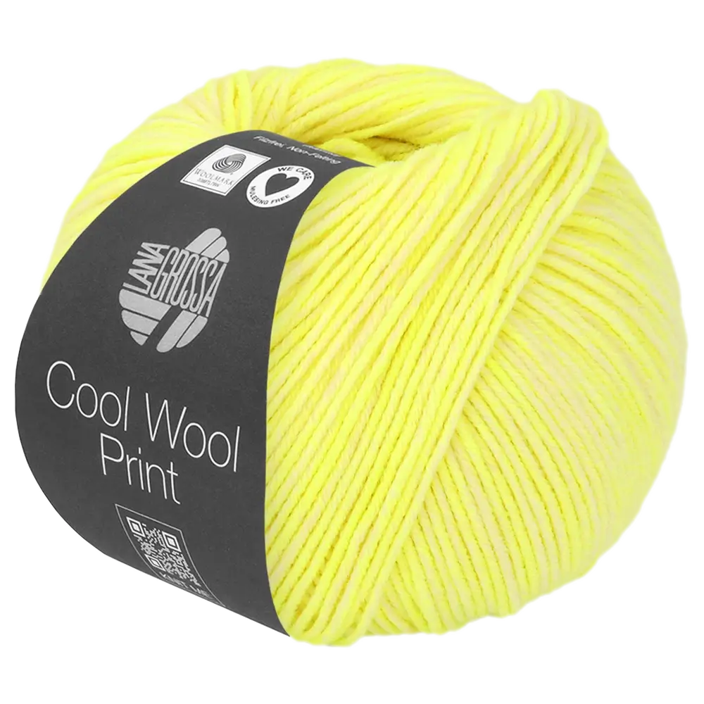 #Farbe_Lana Grossa Cool Wool Print | 6521 Neongelb/Zartgelb